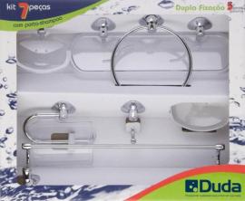 Accesorio p/baño Genebra 7pc cromado cristal