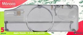Accesorio p/baño Monaco 5pc cromado Super cristal