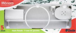 Accesorio p/baño Monaco 5pc cromado blanco