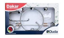 Accesorio p/baño dakar 5pc cromado  Cristal 78200