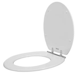 Asiento madera convencional inodoro blanco 375x401 mm