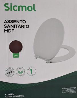 Asiento madera convencional inodoro marron caoba 375x401 mm