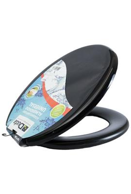 Asiento p/inodoro Universal negro Duda