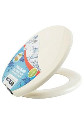 Asiento p/inodoro acolchada beige Duda