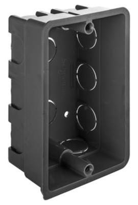 Caja de luz embutir 4*2 negra x12 UD/1852