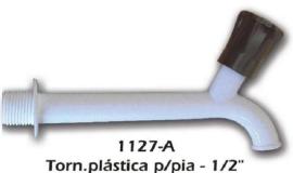 Canilla larga plastico blanca 1127a/k787