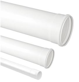 Caño desague PVC blanco serie normal  75mm 3mtrs 1.7mm Krona