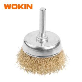 Cepillo p/taladro copa 75x6.35mm Wokin