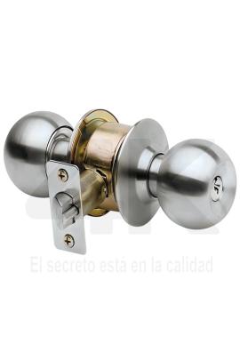 Cerradura pomo Plateada Caja SS-ET con llave 4k