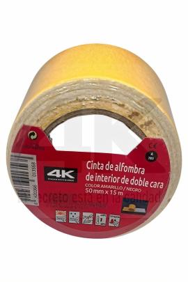 Cinta doble faz p/alfombra blanco 0.25mmx50mmx15mtrs 4k