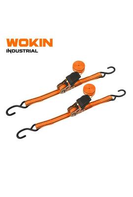 Cinta carga porta equipaje x2 25mmx5mtrs catraca Wokin