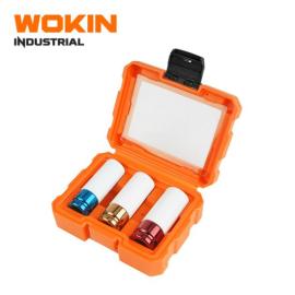 Dados impacto juego Naranja 17,19,21mm Wokin industrial