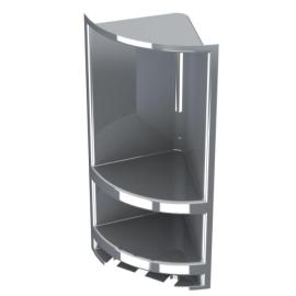 Esquinero p/baño color ALUMINIO 38x20x14 Valeplast
