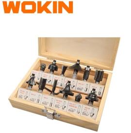Fresas 12 pcs p/molduras router Wokin