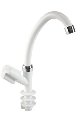 Grifo cocina de mesada alto bahamas Blanco/Cromo