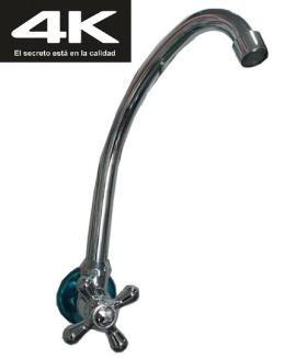 Grifo unitario pared CRUZ, cuerpo de zinc