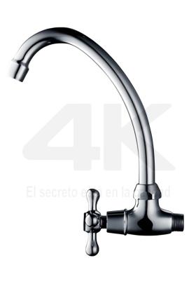 Grifo unitario pared CRUZ, cuerpo de zinc