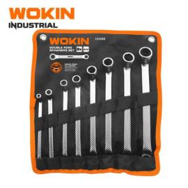 Juego de llave acodada combinada 8pz Industrial Wokin