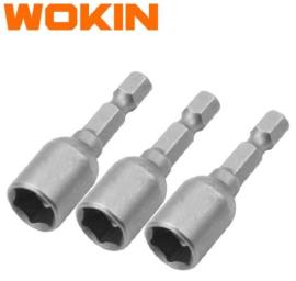 Juego de puntas tubo 3pzs 10mmx1/4 48mm Wokin
