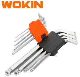 Llave allen punta bola 9pcs extra largo Wokin