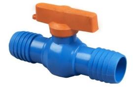 Llave de paso PVC DENTADA  1/2