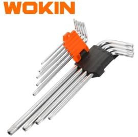 Llave torx seguridad 9Pz extra larga Wokin