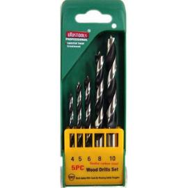 Mechas p/madera 4, 5, 6, 8, 10 mm c/organizador bcm505