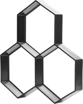 Molde pastelon p piso formato 3 hexagonos 36*36*4 cm