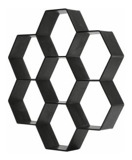 Molde pastelon p piso formato 7 hexagonos 29x28cm