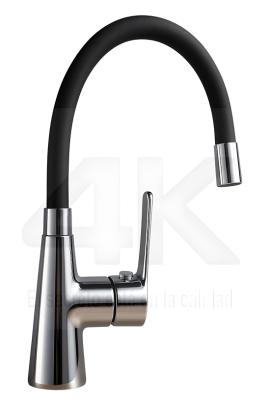 Monocomando cocina Mesada bronce flex negro 4K