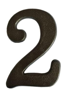 Numero residencial plastico 2 Color Bronce
