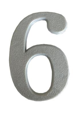 Numero residencial plastico 6 Aluminio