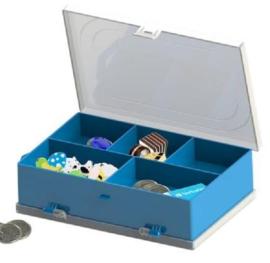 Organizador chica doble 11 comp 15x10x4 cm 65021 Valeplast
