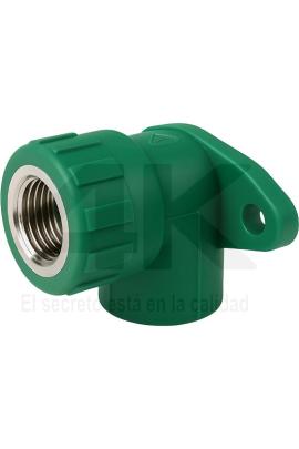 PPR Termofusion Codo 90° inserto hembra c/soporte s20 1/2