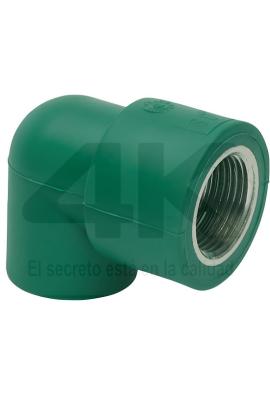PPR Termofusion Codo inserto Hembra s20n 1/2