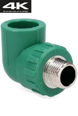 PPR Termofusion Codo inserto Macho s20 1/2