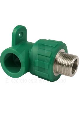 PPR Termofusion codo 90° inserto macho c/soporte s20 1/2