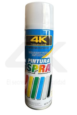 Pintura aerosol BLANCO-BRILLANTE Spray 4K