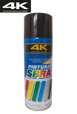 Pintura aerosol NEGRO satinado Spray 4K