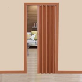 Puerta plegable MADERADA NOGAL c/barniz 90cm