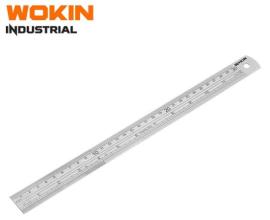 Regla acero inoxidable 30cm C/Tabla de conversion Wokin