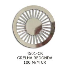 Rejilla REDONDA CROMADA de 9,5cm diametro  4501cr