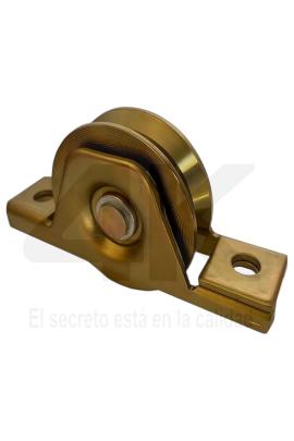 Rueda p/porton con soporte 80mm 4k