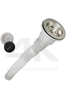 Sifon c/Canastilla valvula metalica y tapon 4 K