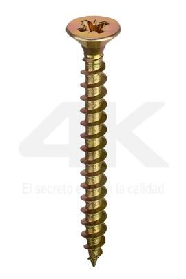 Tornillo Amarillo p/madera PH 3.0*40x500u 4k