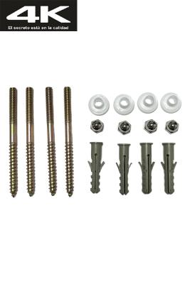 Tornillo p/water y bidet 4pz 4K