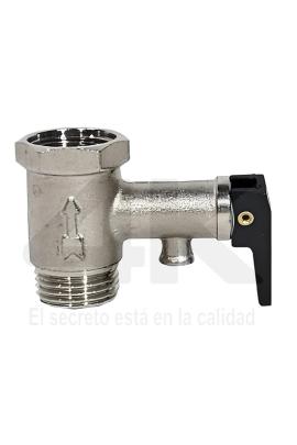 Valvula de retención o seguridad p/calefón p/NEGRA bronce