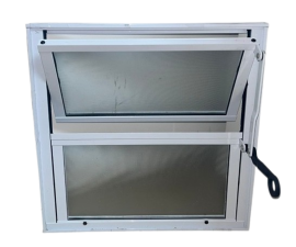 Ventana Aluminio basculante 2F L-16M 400x400 color blanco