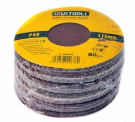 Lija papel 50unidades c/velcro 115mm g40 LJV440