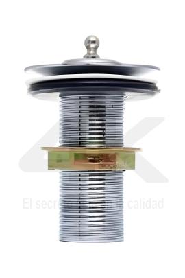 valvula 7/8 Metalica p/pileta c/tapon cromado 4K
